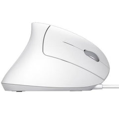 MOUSE CABLATO ERGONOMICO VERTICALE - TRUST VERTO - BIANCO