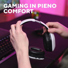 CUFFIE GAMING CABLATE JACK 3,5MM MULTIPIATTAFORMA, DRIVER 50MM - TRUST GXT415 ZIROX - BIANCO
