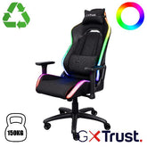 SEDIA GAMING ILLUMINATA RGB REALIZZATA CON MATERIALI SOSTENIBILI - TRUST GXT 719 RUYA RGB NERA