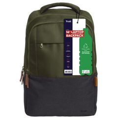 ZAINO LAPTOP/NOTEBOOK FINO A 16" ECO - REALIZZATO CON PET RICICLATO - TRUST LISBOA VERDE