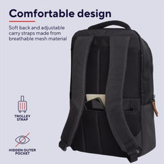 ZAINO LAPTOP/NOTEBOOK FINO A 16" ECO - REALIZZATO CON PET RICICLATO - TRUST LISBOA NERO