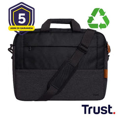 BORSA LAPTOP/NOTEBOOK FINO A 16" ECO - REALIZZATA CON PET RICICLATO - TRUST LISBOA NERO