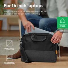 BORSA LAPTOP/NOTEBOOK FINO A 16" ECO - REALIZZATA CON PET RICICLATO - TRUST LISBOA NERO