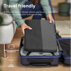 CUSTODIA/SLEEVE 16" MORBIDA PER LAPTOP/NOTEBOOK REALIZZATA CON PET RICICLATO - TRUST LISBOA NERA
