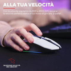 SET GAMING 3-IN-1 - TASTIERA + MOUSE + MOUSEPAD - LAYOUT IT - TRUST GXT 794 BIANCO
