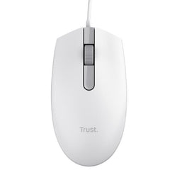 MOUSE CABLATO 160CM - PLASTICA RICICLATA 50% - TRUST B2B TM-101 ECO BIANCO