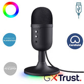 MICROFONO GAMING CABLATO USB 1,8M ILLUMINAZIONE RGB CON INGRESSO JACK 3,5MM - TRUST GXT234 YUNIX - NERO