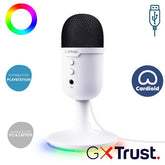 MICROFONO GAMING CABLATO USB 1,8M ILLUMINAZIONE RGB CON INGRESSO JACK 3,5MM - TRUST GXT234W YUNIX - BIANCO