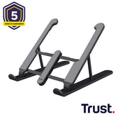 SUPPORTO/RIALZO PER LAPTOP PIEGHEVOLE E LEGGERO PER UNA POSIZIONE ERGONOMICA - TRUST PRIMO - GRIGIO