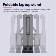SUPPORTO/RIALZO PER LAPTOP PIEGHEVOLE E LEGGERO PER UNA POSIZIONE ERGONOMICA - TRUST PRIMO - GRIGIO