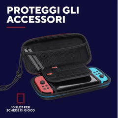 CUSTODIA RIGIDA PER NINTENDO SWITCH / SWITCH OLED /SWITCH LITE - TRUST GAMING GXT 1248S - NERO