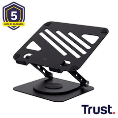 SUPPORTO/RIALZO PER LAPTOP IN METALLO - TRUST ZEFF - NERO
