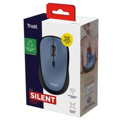 MOUSE WIRELESS SILENZIOSO - 1600DPI - PLASTICA RICICLATA 83% - DURATA BATTERIA 12 MESI - TRUST YVI+ - DARK BLU