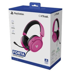 CUFFIE GAMING CABLATE JACK 3,5MM PLAYSTATION® PS5™ CERTIFICATE, DRIVER 50MM - PLASTICA RICICLATA 50% - TRUST GXT498P FORTA - ROSA