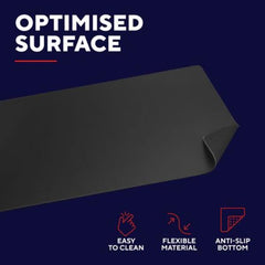 TAPPETINO/MOUSEPAD XXL - LAVABILE - PROTEGGI SCRIVANIA MISURA 930x400 - TRUST GXT 759 - NERO