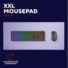 TAPPETINO/MOUSEPAD XXL - LAVABILE - PROTEGGI SCRIVANIA MISURA 930x400 - TRUST GXT 759 - VIOLA