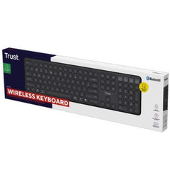 TASTIERA WIRELESS RICARICABILE MULTICONNECT 2 BT + 1 WL 2,4GHZ - PLASTICA RICICLATA 55% - LAYOUT ITALIANO - TRUST VAIYA - NERO
