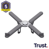 SUPPORTO/RIALZO PER LAPTOP - PIEGHEVOLE IN ALLUMINIO - TRUST MACY - GRIGIO