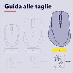 MOUSE WIRELESS RICARICABILE MULTICONNECT BT + WL 2,4GHZ - 2.400DPI - PLASTICA RICICLATA 50% - TRUST FYDA MULTIDEVICE - NERO