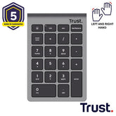 TASTIERINO NUMERICO WIRELESS - TRUST XALAS - ARGENTO