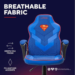 SEDIA GAMING PER RAGAZZI FINO 12 ANNI LICENZIATA (DC) SUPERMAN - TRUST GXT703SM REVVO KIDS CHAIR SUPERMAN - BLU
