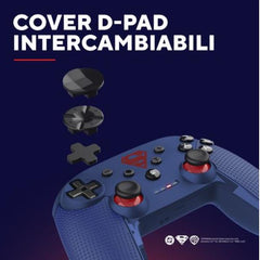 CONTROLLER GAMEPAD MULTICONNECT WIRELESS 2,4GHz + BT + CAVO PER CONSOLE E PC - PLASTICA RICICLATA 75% - TRUST GXT542SM MUTA SUPERMAN