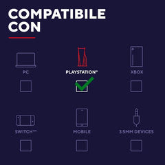 CUFFIA GAMING WIRELESS RICARICABILE PLAYSTATION® COMPATIBILE, CON DOPPIA CONNESSIONE BT + 2,4GHz OVER-EAR, DRIVER 50MM - TRUST GXT 493PS CARUS - NERO