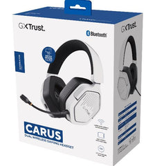 CUFFIA GAMING WIRELESS RICARICABILE PLAYSTATION® COMPATIBILE, CON DOPPIA CONNESSIONE BT + 2,4GHz OVER-EAR, DRIVER 50MM - TRUST GXT 493PS CARUS - BIANCO