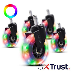 RUOTE ANTIGRAFFIO IN GEL PER SEDIA - ILLUMINATE RGB - TRUST GXT 701 RGB