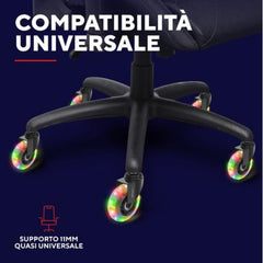 RUOTE ANTIGRAFFIO IN GEL PER SEDIA - ILLUMINATE RGB - TRUST GXT 701 RGB