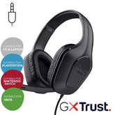 CUFFIE GAMING CABLATE JACK 3,5MM PER CONSOLE, DRIVER 50MM - TRUST GXT417 ZIROX - NERO