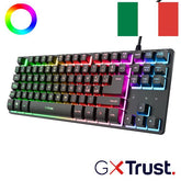 TASTIERA GAMING (COMPATTA TKL) CABLATA ILLUMINATA - LAYOUT ITALIANO - TRUST GXT833W THADO TKL - NERO