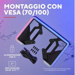LUCI LED RGB RETROILLUMINAZIONE PER MONITOR - TRUST GXT 907 VYBZ - RGB
