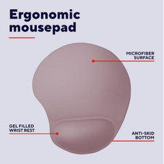 TAPPETINO/MOUSEPAD ERGONOMICO CON POGGIAPOLSO - TRUST BIGFOOT - ROSA
