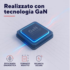 ALIMENTATORE/CARICABATTERIA 65W ULRTACOMPATTO USB-C GAN - CAVO RICARICA INCLUSO - PLASTICA RICICLATA 100% - TRUST MAXO - NERO