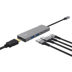 ADATTATORE DOCKING STATION MULTIPORT 5 IN 1, 1 HDMI 4K(60HZ), 1 USB-C PD, 1 USB-C, 2 USB-A 3.2 - TRUST DALYX 5-IN-1 - ALLUMINIO