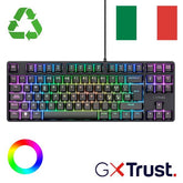 TASTIERA GAMING MECCANICA (COMPATTA TKL) CABLATA RGB - LAYOUT ITALIANO - TRUST GXT 864 CADA - NERO