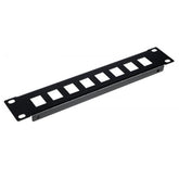 EQUIP - PATCH PANEL 8-PORTE KEYSTONE 10", 1U, NERO