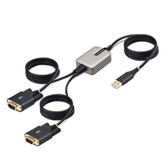 Cavo da USB a seriale a 2 porte da 4m, Viti/dadi DB9 intercambiabili