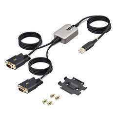 Cavo da USB a seriale a 2 porte da 4m, Viti/dadi DB9 intercambiabili