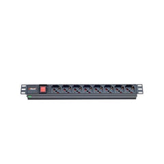 PDU 1U 8 PRESE UNIVERSALE CON INTERRUTTORE LUMINOSO - CON SPINA IEC320 C14