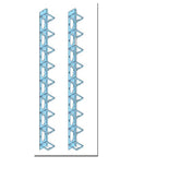 Coppia canala verticale gestione cavi 42U con 10 anelli 90x70