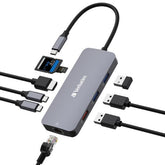 USB C Pro MULTIPORT HUB 9 IN 1 HDMI 4K