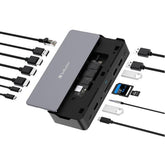 Docking station USB C 15 IN 1 HDMI con SLOT SSD 8K PD80W