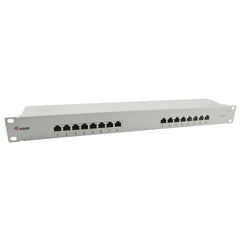 EQUIP - PATCH PANEL 16-PORTE CAT.6 SCHERMATO 19" 1U, Grigio Chiaro