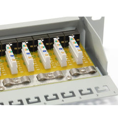EQUIP - PATCH PANEL 24-PORTE CAT.6 PREMIUM SCHERMATO 1U 19", Grigio Chiaro