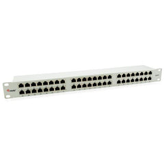 EQUIP - PATCH PANEL 48-PORTE CAT.6 SCHERMATO 1U 19", Grigio Chiaro