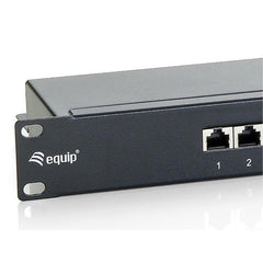 EQUIP - PATCH PANEL 16-PORTE CAT.6 PREMIUM SCHERMATO 19" 1U, Nero