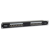 EQUIP - PATCH PANEL 16-PORTE CAT.6 SCHERMATO 19" 1U, Nero