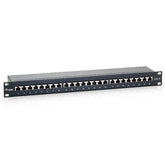 EQUIP - PATCH PANEL 24.PORTE CAT.6 PREMIUM SCHERMATO 19" 1U, Nero